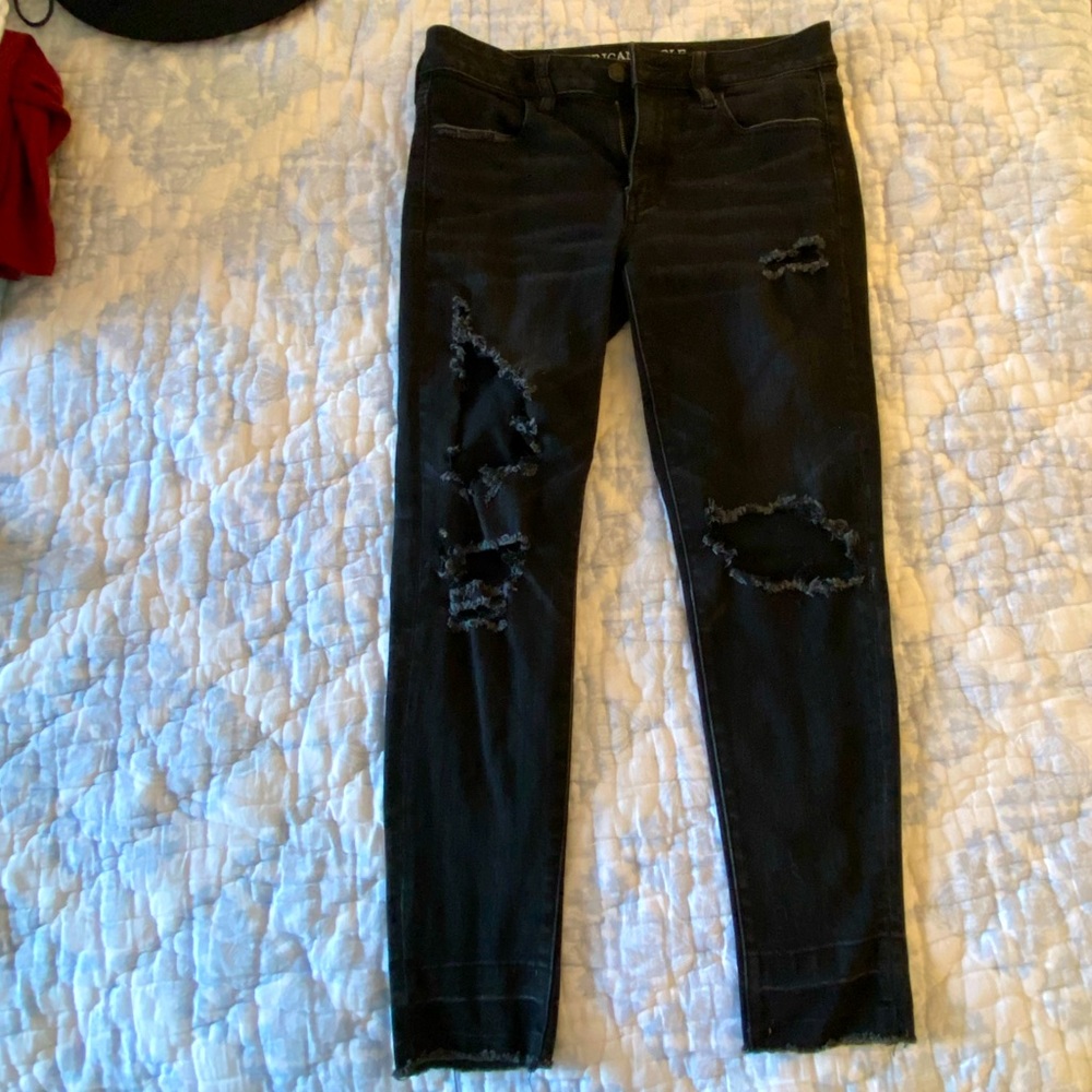 Black ripped jeans